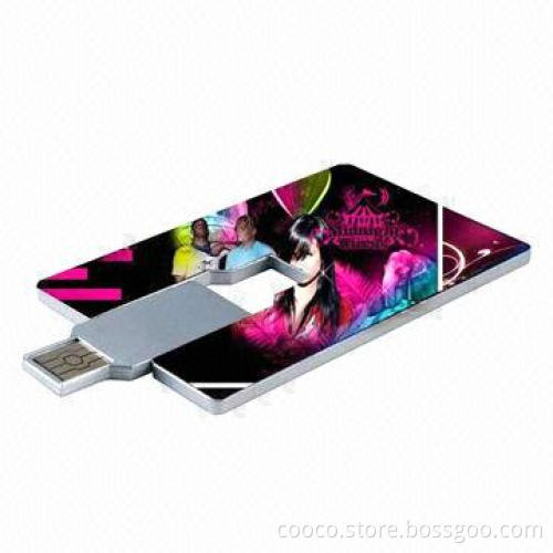 Promotional Card USB Drive with 10-year Data Retention, Customized Specifications Welcomed